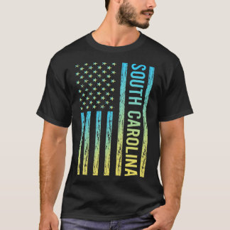 T-shirt Drapeau jaune bleu Caroline du Sud