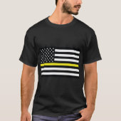T-shirt Drapeau jaune, Drapeau américain à rayures jaunes (Devant)