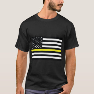 T-shirt Drapeau jaune, Drapeau américain à rayures jaunes