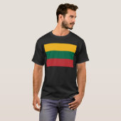 T-shirt Drapeau jaune vert et rouge de Lituanie (Devant entier)