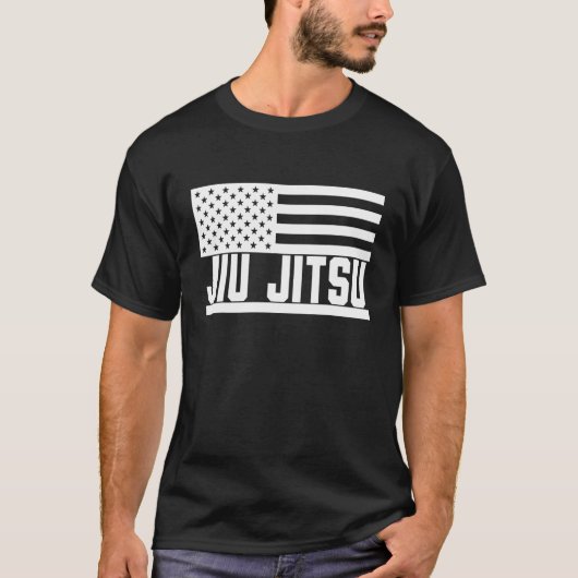 T-shirt Drapeau Jiu Jitsu USA (Devant)