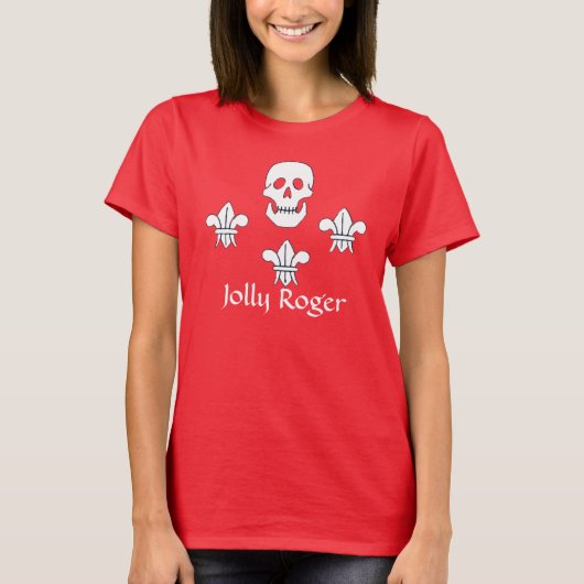 T-SHIRT DRAPEAU JOLLY ROGER ET TROIS LIEUX (Devant)