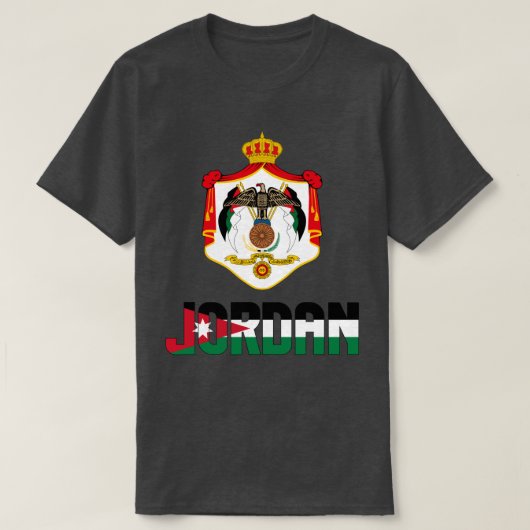 T-shirt Drapeau jordanien et blason Patriotique (Design devant)