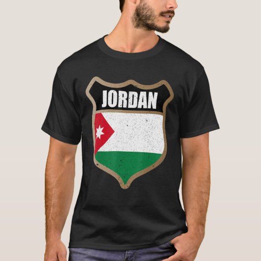T-shirt Drapeau Jordanien Pour Fier Jordaniens Et Amma (Devant)