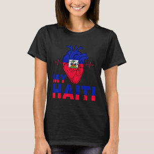 T-shirt Drapeau Jour Haïtien Amour Vintage Coeur Haïti Pat