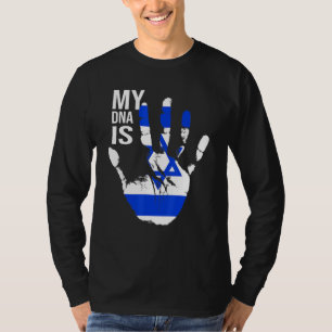 T-shirt Drapeau Juif Israël Drapeau Mon Adn Est Juif Fier