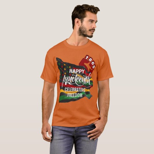 T-shirt Drapeau JUNETEENTH 1865 (Devant entier)