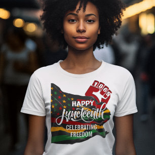 T-shirt Drapeau JUNETEENTH 1865 Célébrant la Liberté