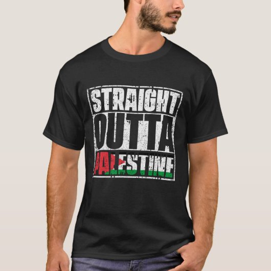 T-shirt Drapeau Juste À Côté De La Palestine (Devant)