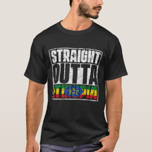 T-shirt Drapeau Juste À Côté De L'Ethiopie