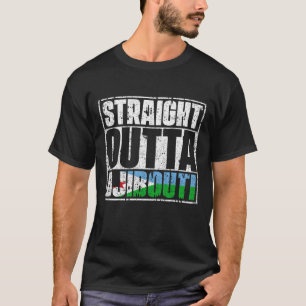 T-shirt Drapeau Juste En Dehors De Djibouti