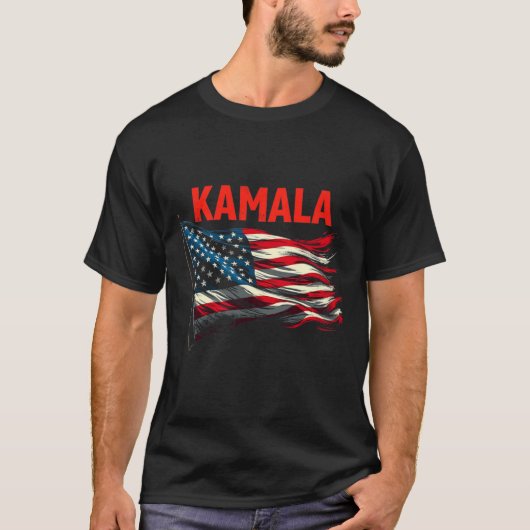 T-shirt Drapeau Kamala (Devant)
