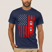 T-shirt Drapeau Kayak US (Devant)