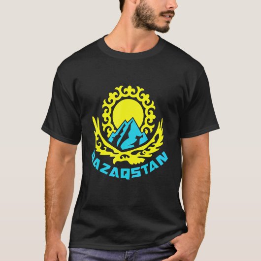 T-shirt Drapeau kazakh kazakh 14 (Devant)