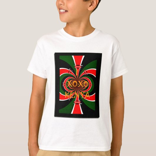 T-shirt Drapeau Kenya d'inspiration africaine - Art Abstra (Devant)