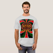 T-shirt Drapeau Kenya d'inspiration africaine - Art Abstra (Devant entier)