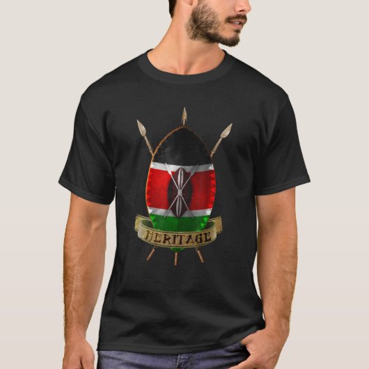 T-shirt Drapeau kényan (Devant)