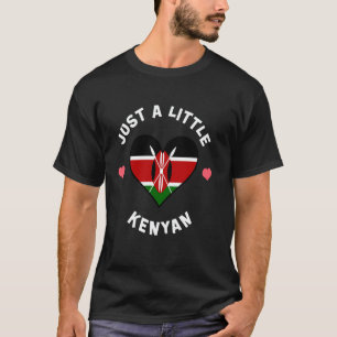 T-shirt Drapeau kenyan Cœur Juste un petit kenyan Kenya