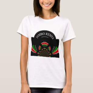 T-shirt Drapeau kényan inspiré Jambo Welcome Design Art