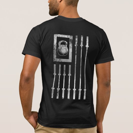 T-SHIRT DRAPEAU KETTLEBELL BARBELL (Dos)