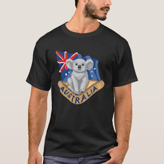 T-shirt Drapeau Koala Boomerang (Devant)