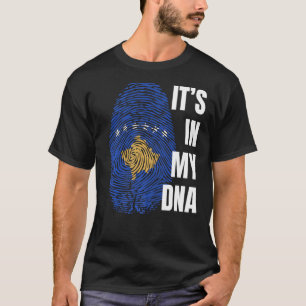 T-shirt Drapeau kosovar empreintes digitales Kosovo