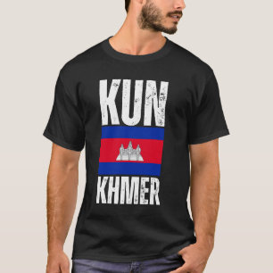 T-shirt Drapeau Kun Khmer Cambodge Vintage