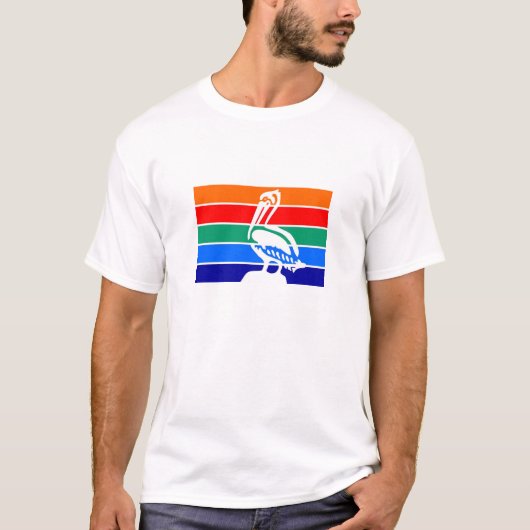 T-shirt Drapeau la Floride Amérique de ville de St (Devant)