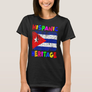 T-shirt Drapeau latino-cubain du Mois du patrimoine hispan