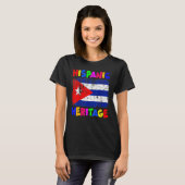 T-shirt Drapeau latino-cubain du Mois du patrimoine hispan (Devant entier)