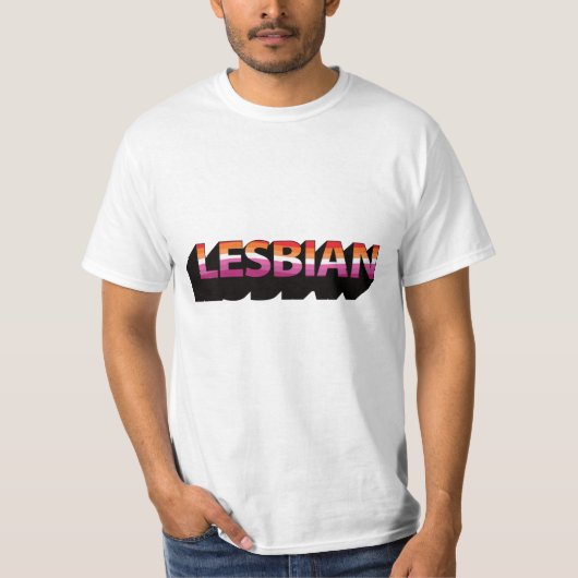 T-shirt Drapeau lesbien 3D (Devant)