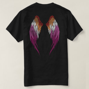 T-shirt Drapeau lesbien - Ange Wings