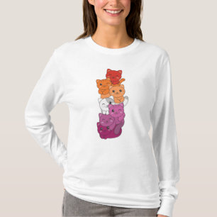 T-shirt Drapeau Lesbienne Gay pride Lgbtq Chats Cute Chat