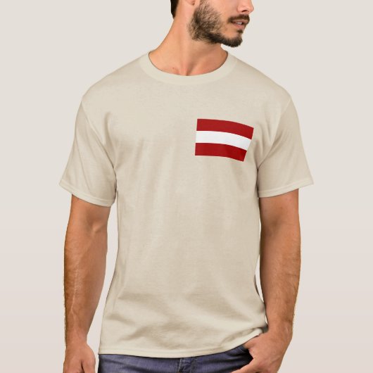 T-shirt Drapeau Lettonie (Devant)