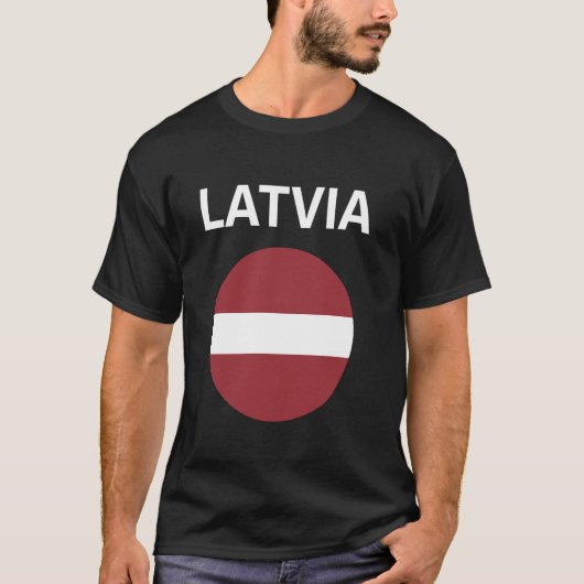 T-shirt Drapeau Lettonie Moderne (Devant)
