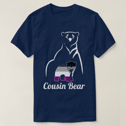 T-shirt Drapeau LGBT Aexuel Cousin Bear Ace Pride (Design devant)