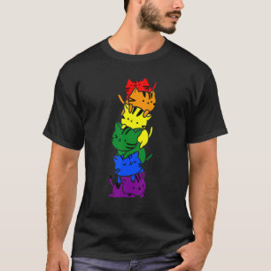 T-shirt Drapeau LGBT Arc-en-ciel Fierté Gay Mignon Tas de