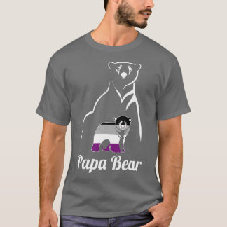 T-shirt Drapeau LGBT Asexued Papa Bear Ace Pride