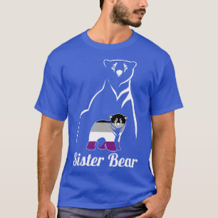 T-shirt Drapeau LGBT Asexuée Sister Bear Ace Pride