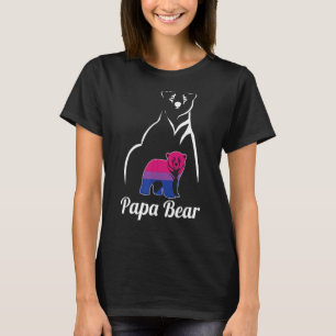 T-shirt Drapeau Lgbt Bisexual Papa Bear Bi Pride