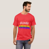 T-shirt Drapeau LGBT de l'Arizona Pride (Devant entier)