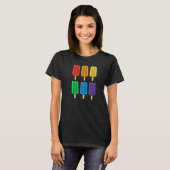 T-shirt Drapeau Lgbt Popsicles 4 juillet Gay Subtle Pride  (Devant entier)