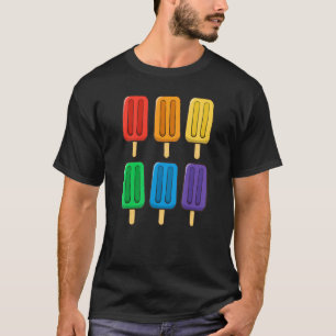 T-shirt Drapeau Lgbt Popsicles 4 juillet Gay Subtle Pride