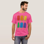 T-shirt Drapeau Lgbt Popsicles 4 Juillet Popsicles Usa Dra (Devant entier)