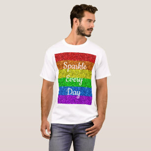 T-shirt Drapeau LGBT vibrant Sparkle chaque jour personnal