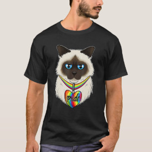T-shirt Drapeau Lgbtq I Drapeau de la fierté gay I Chat Bi