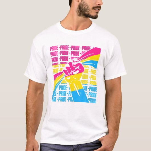 T-shirt Drapeau LGBTQ Pansexual Pride Pointe Pansexualité (Devant)