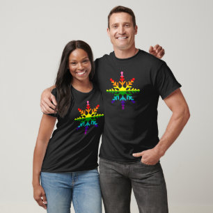 T-shirt Drapeau LGBTQ Pride Arc en ciel Flocon de neige de