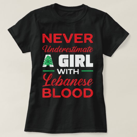 T-shirt Drapeau Liban Beyrouth Lobnan Lover Fille libanais (Design devant)