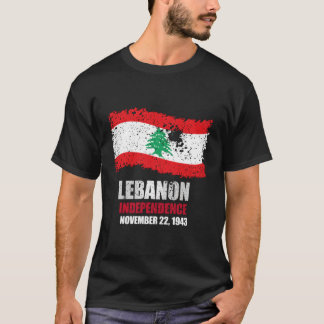 T-shirt Drapeau Liban T Chemise Indépendance libanaise